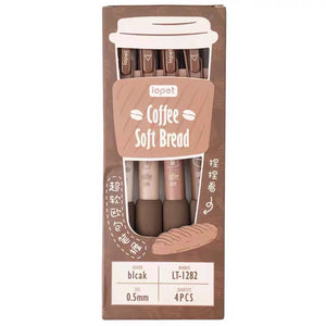 Coffee Soft Bread gel pen 0.5 black 海绵握感缓解疲劳按动中性笔