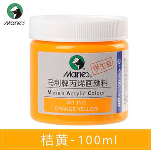 马利丙烯颜料100ml罐装 桔黄 Marie’s Acrylic Color Orange Yellow 301