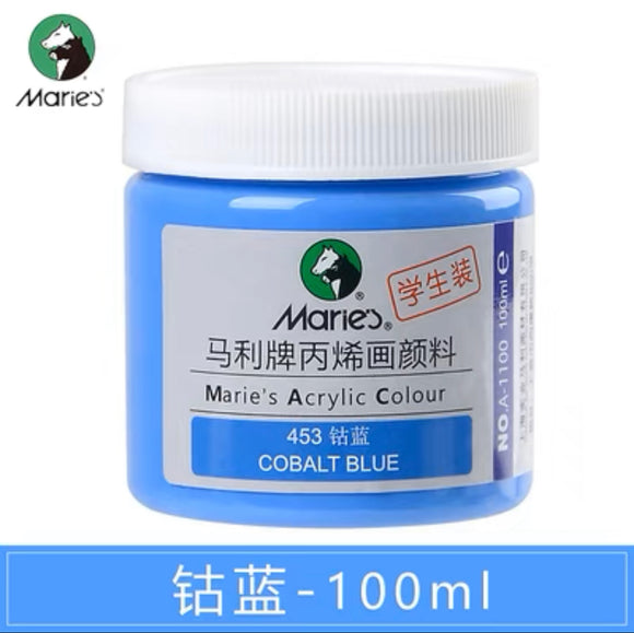 马利丙烯颜料100ml罐装 钴蓝 Marie’s Acrylic Color Cobalt Blue 453