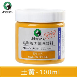 马利丙烯颜料100ml罐装 土黄 Marie’s Acrylic Color Yellow Ochre 676