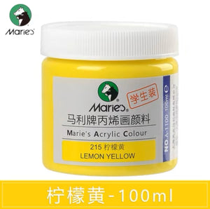 马利丙烯颜料100ml罐装 柠檬黄 Marie’s Acrylic Color Lemon Yellow 215