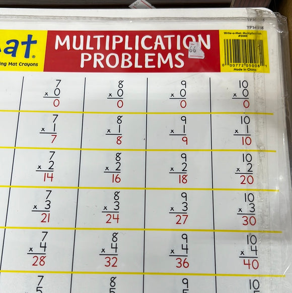 Write-a-Mat - Multiplication Problems