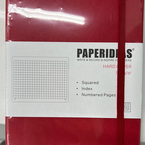 Paperideas 方格本 硬壳 红色 A5 Paperideas Squared Hardcover Notebook RED A5