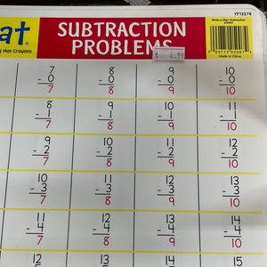 Write-a-Mat - Substraction Problems